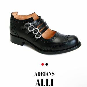 ALLI Black Women's Leather Mary Jane Boot